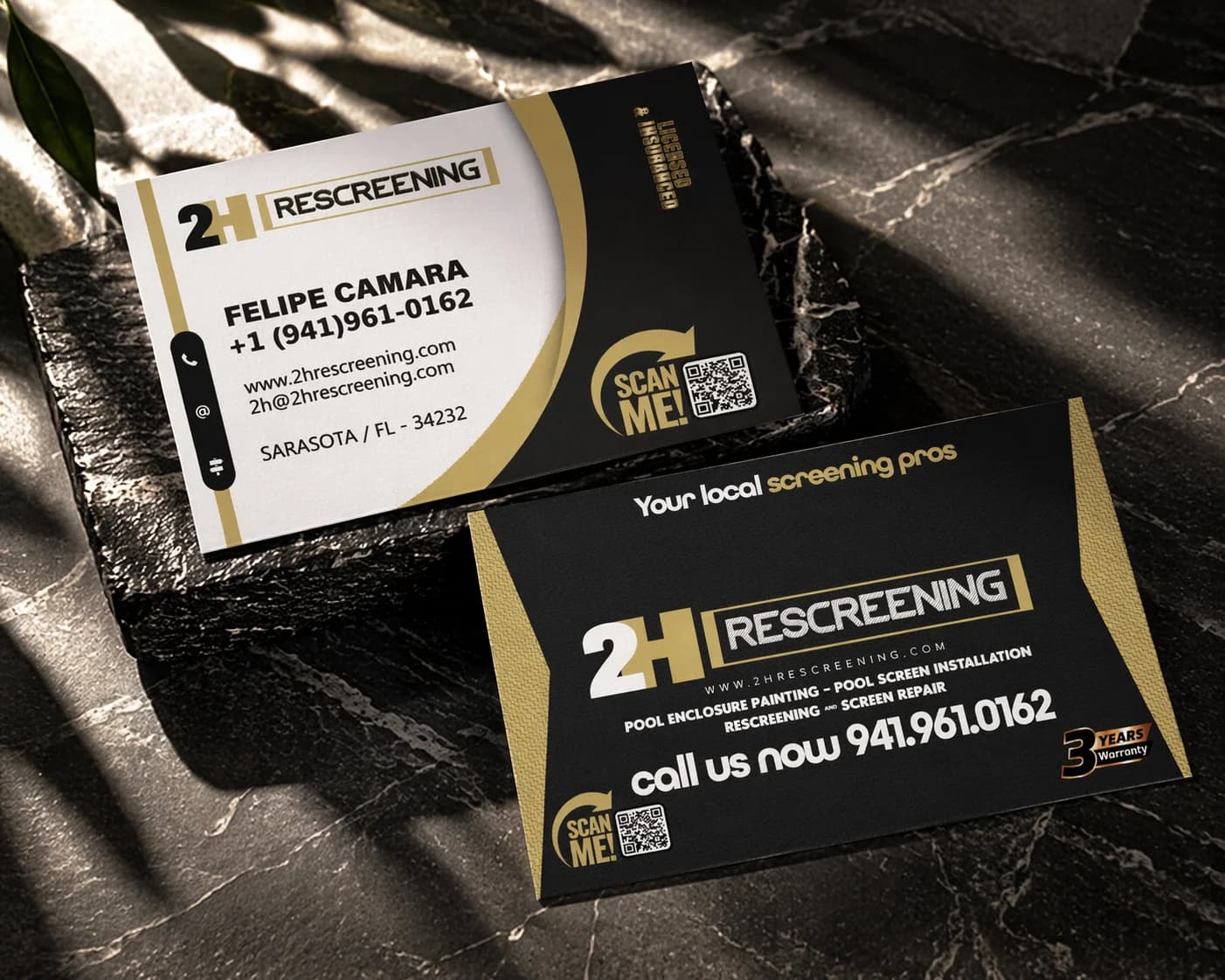 Business card with QR code — RBTechon