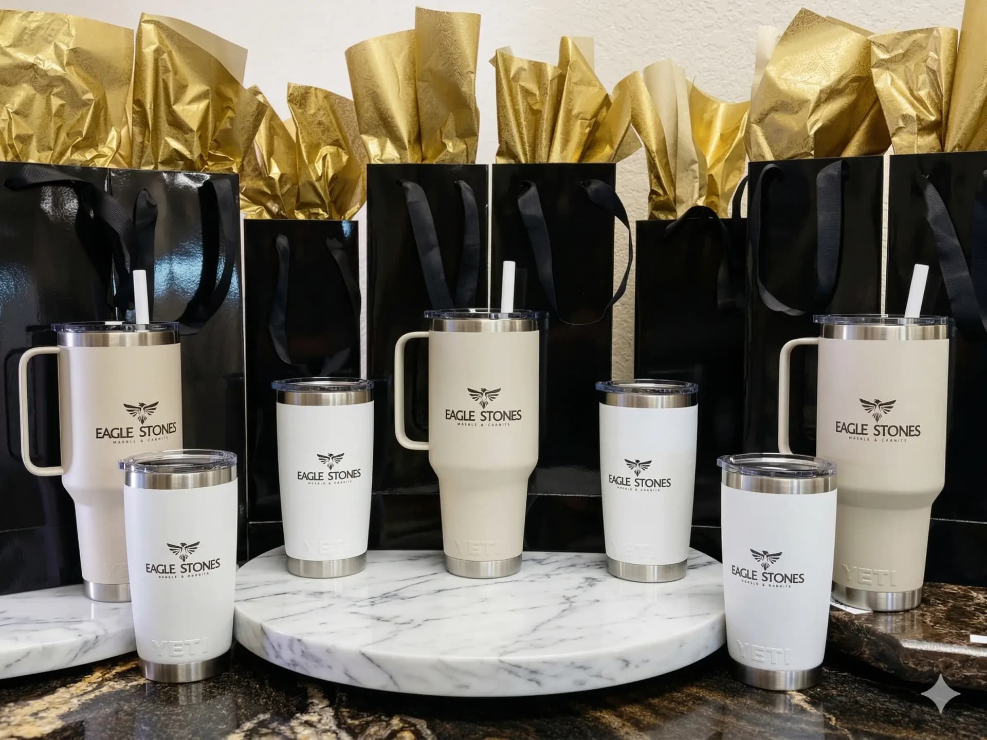 Engraved tumbler gift set — Eagle Stones