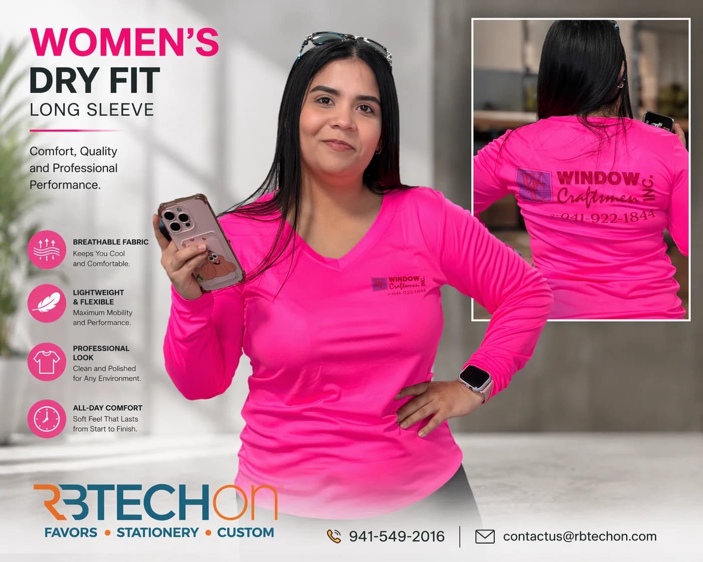 Custom long sleeve — front and back