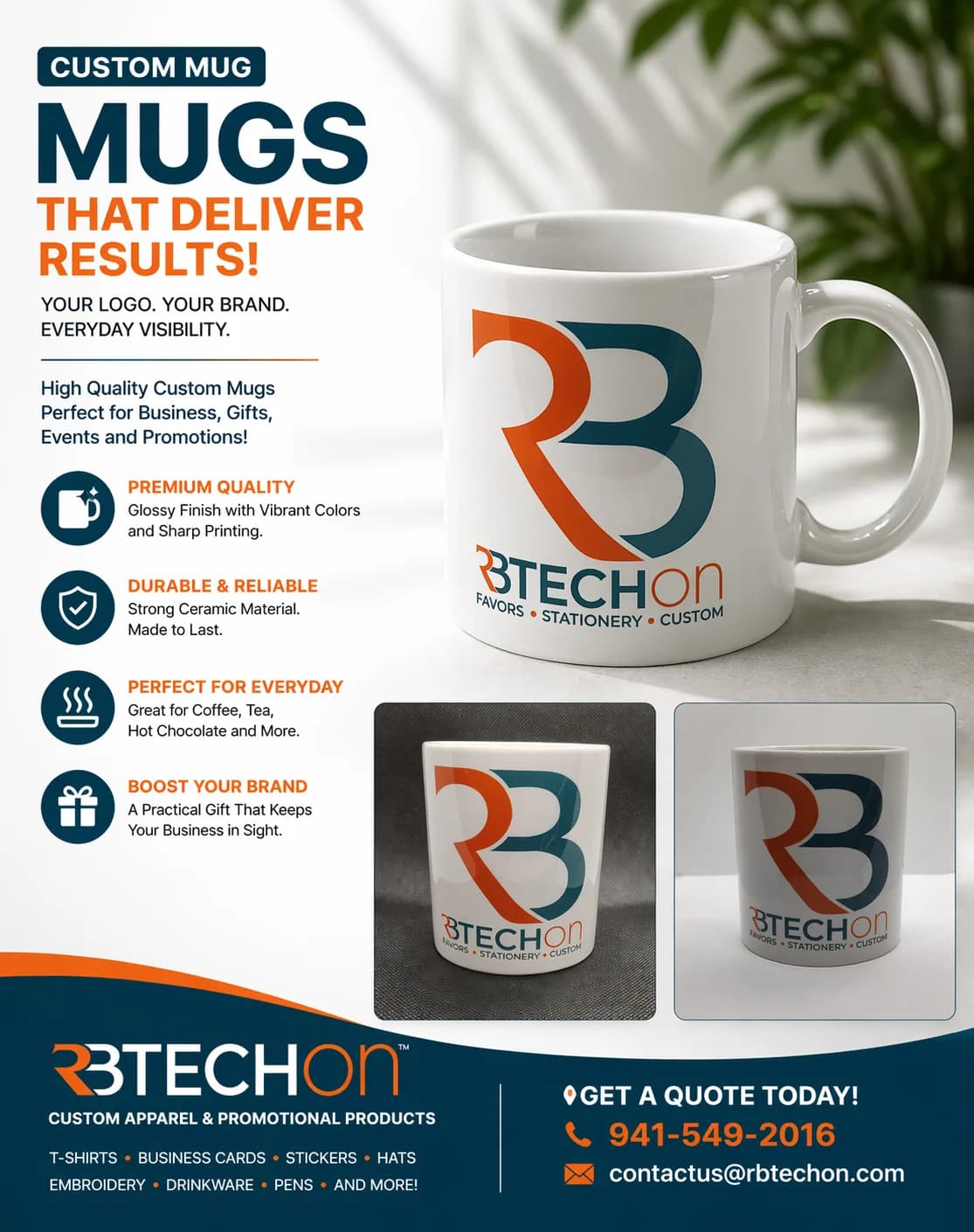 Custom branded mug RBTechon — full color sublimation