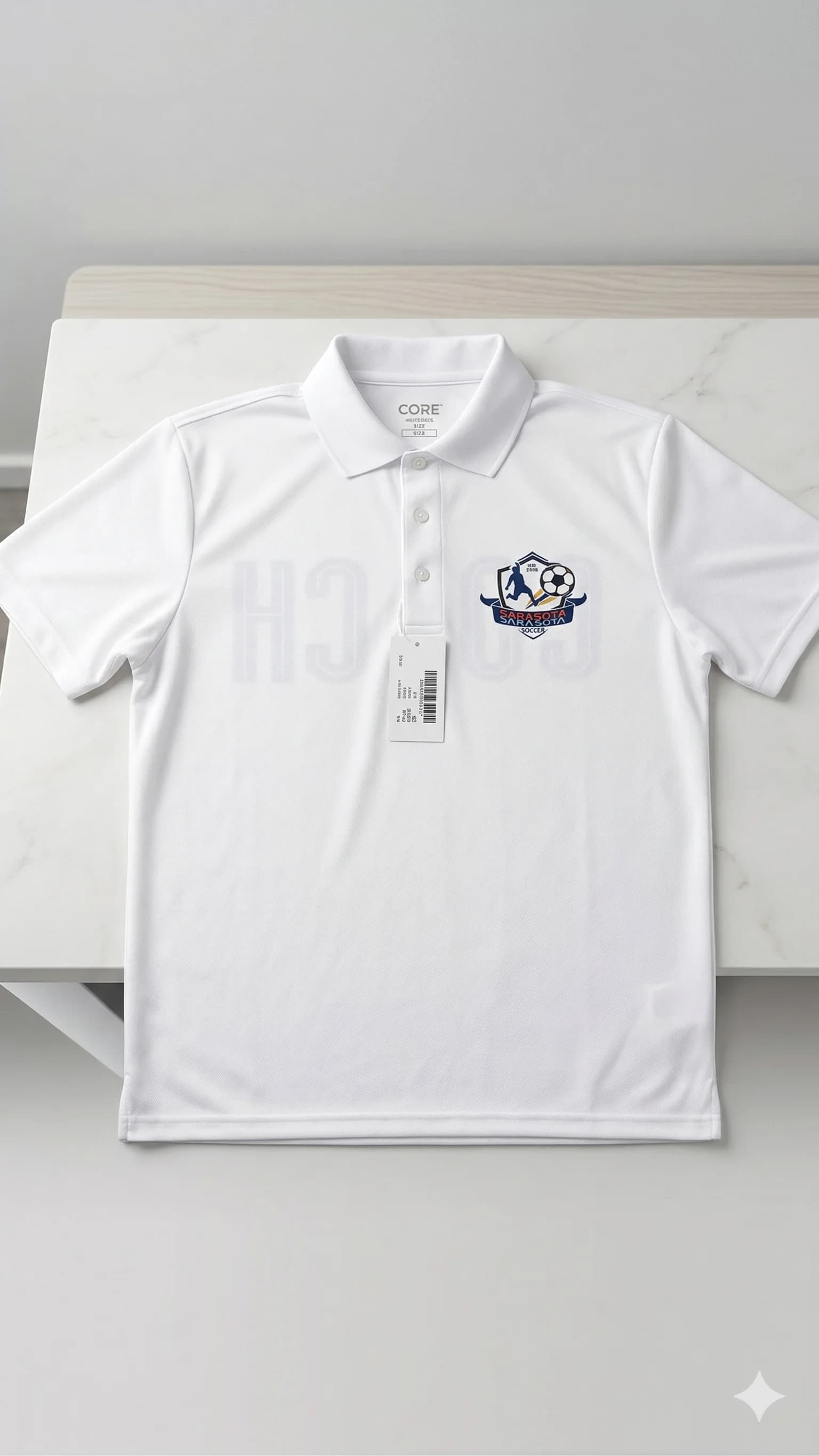 Custom polo shirt with company logo for Bradenton FL business