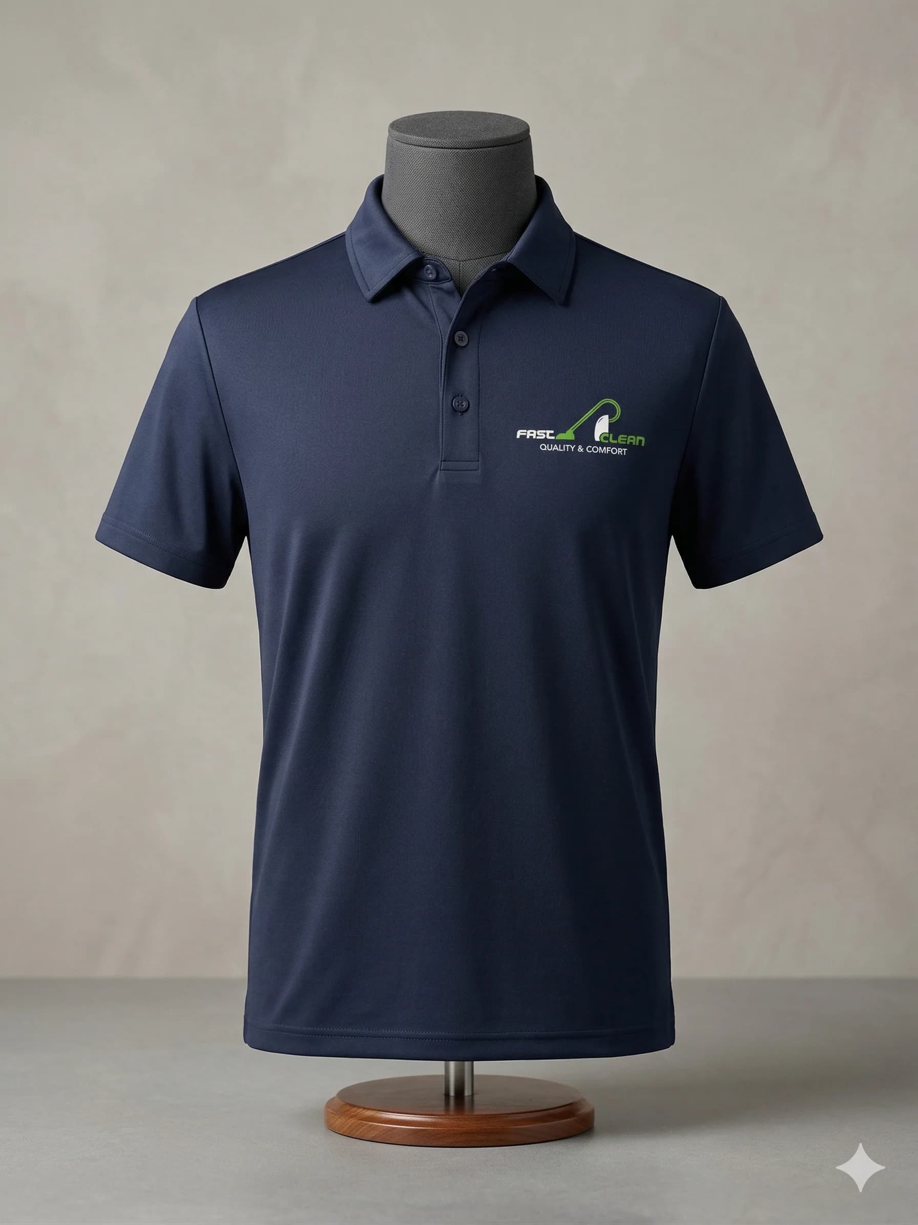 Custom polo shirt back view — Bradenton FL