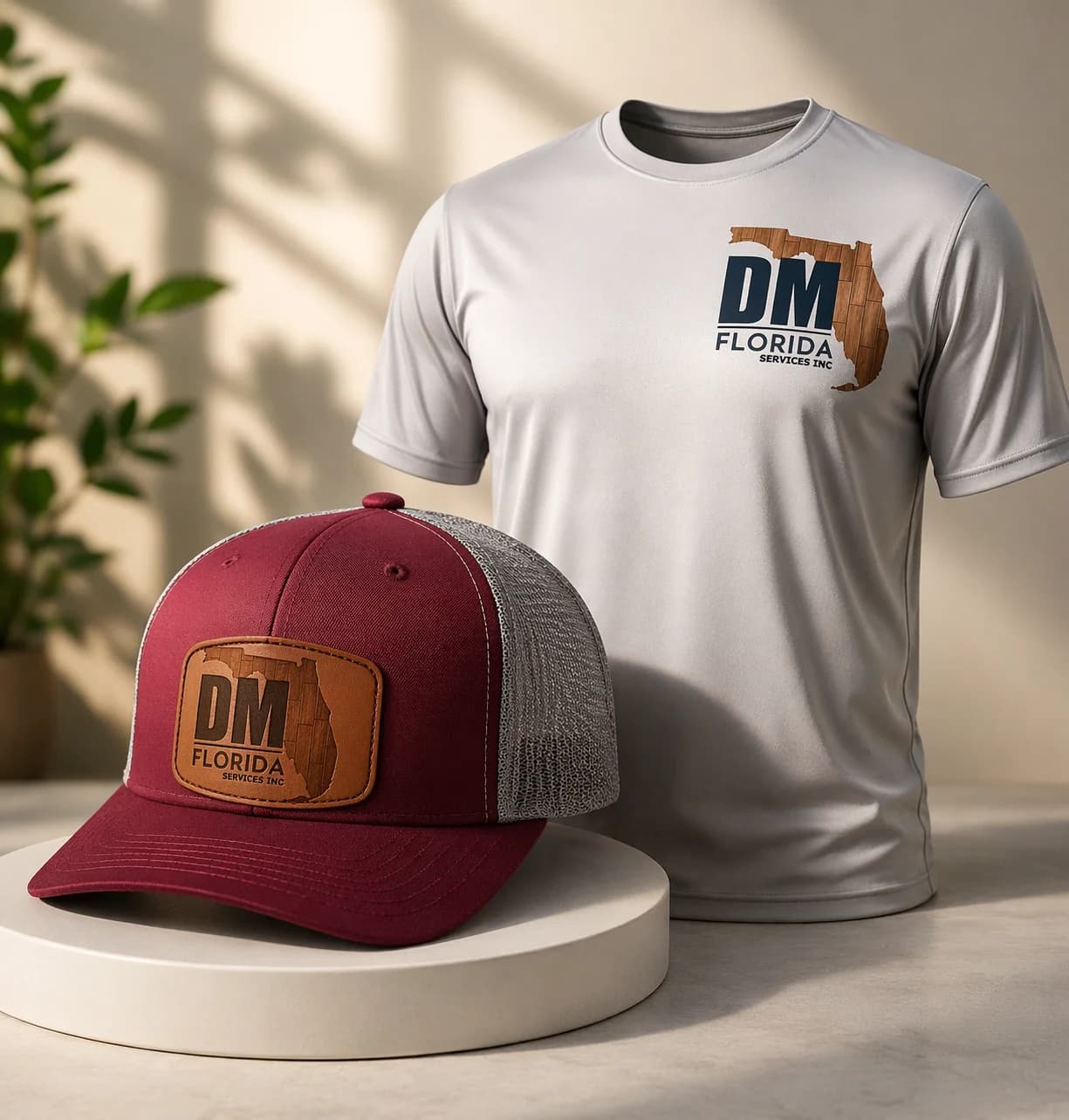 Custom work t-shirt and hat combo